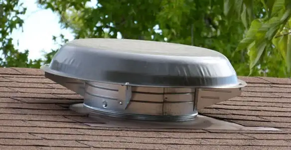attic fan installation services with low-profile roof ventilation unit in San Francisco, CA