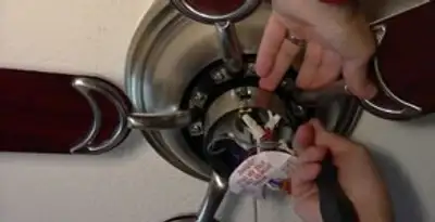 Ceiling fan installation with electrical wiring and mounting by professional electrician in San Francisco, CA