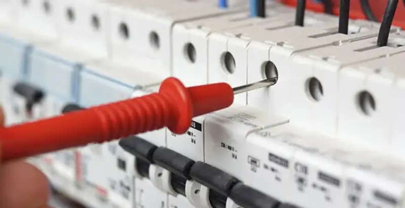 Electrical contractor testing circuit breakers during electrical repair in Belvedere Tiburon, CA