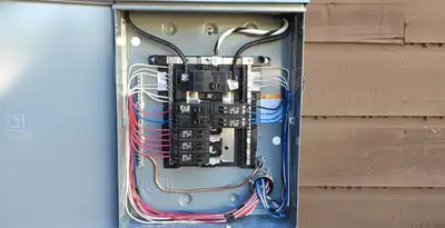 electrical panel upgrade service featuring newly installed electrical panel wired by licensed electricians in San Francisco, CA