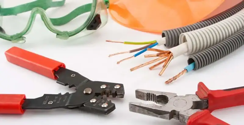Electrical wiring repair with professional tools and safety equipment in Belvedere Tiburon, CA