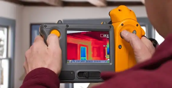 home energy audit service capturing thermal readings to analyze insulation and electrical efficiency in San Francisco, CA