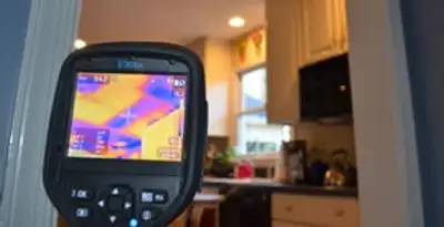 home energy audit service using thermal imaging to evaluate electrical efficiency inside a home in San Francisco, CA