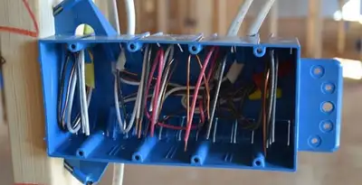 new construction wiring installation featuring electrical boxes and cable routing by expert electricians in San Francisco, CA