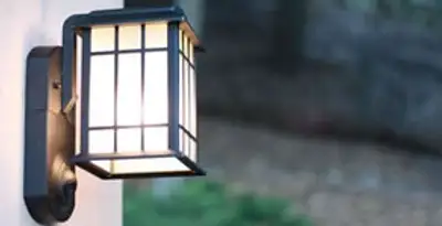 security light installation services with professionally mounted exterior wall light in San Francisco, CA